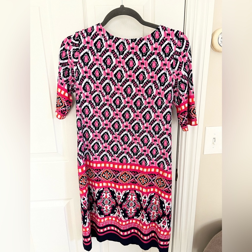 Eliza J Colorful 3/4 Sleeve Mini Dress Size 4